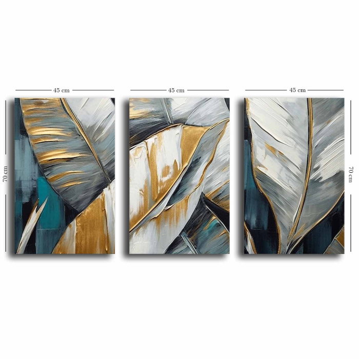 Wallity Conjunto de 3 Lienzos Decorativos Multicolor 45 x 70 cm